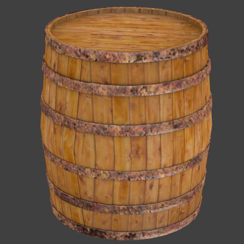 Low poly barrel preview image